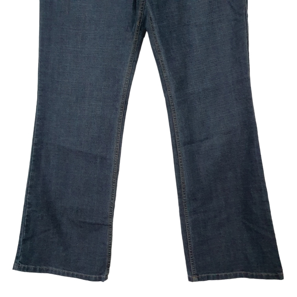 Jones New York Sport Premium Denim Flare Jeans Blue Black Wash Size 14 - Picture 3 of 14